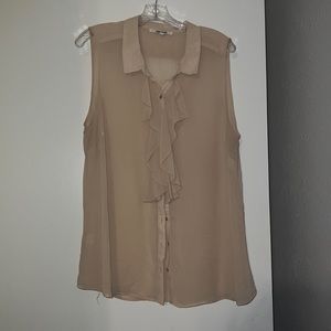 Daniel Rainn Sheer Button Down Blouse